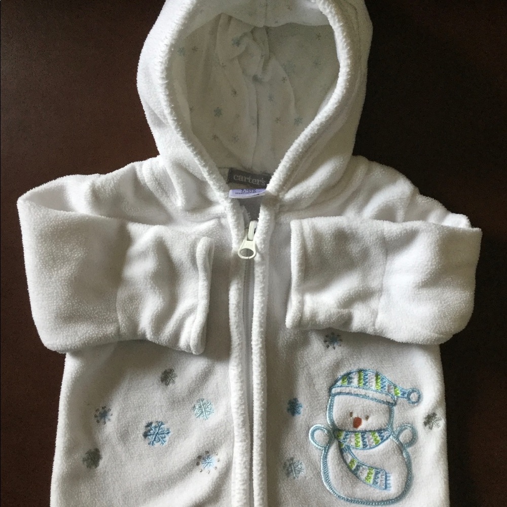 Carter’s Fleece Hooded Jacket Size Small 3 Months